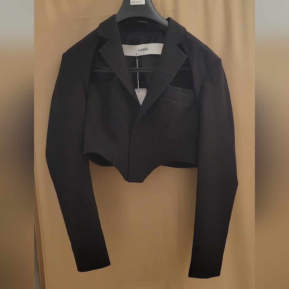 LESUGIATELIER  - Black Cutout Blazer